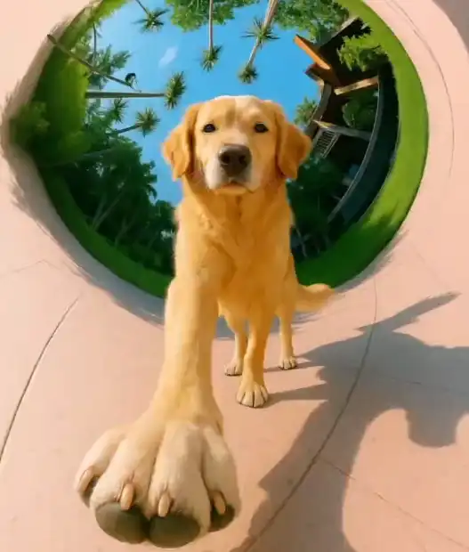 fisheye pet poster image